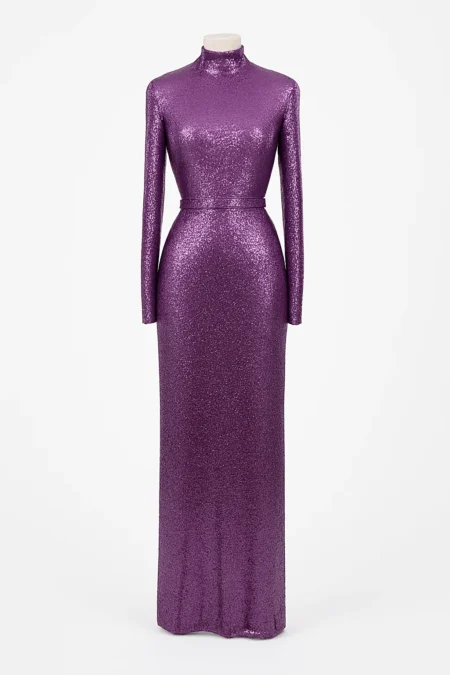 Euphoria Maddy Perez Se­quin Pur­ple Mer­maid Gown