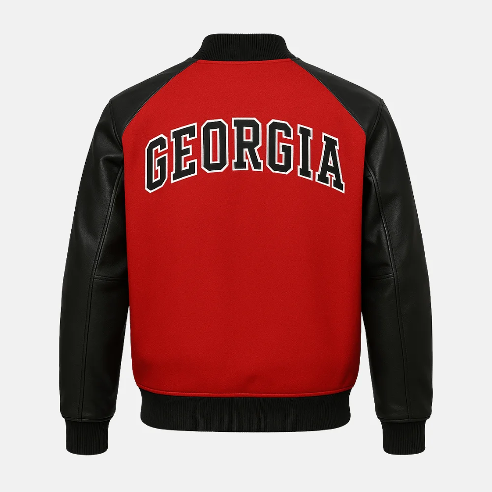 Georgia Red and Black Letterman Jacket - Image 2