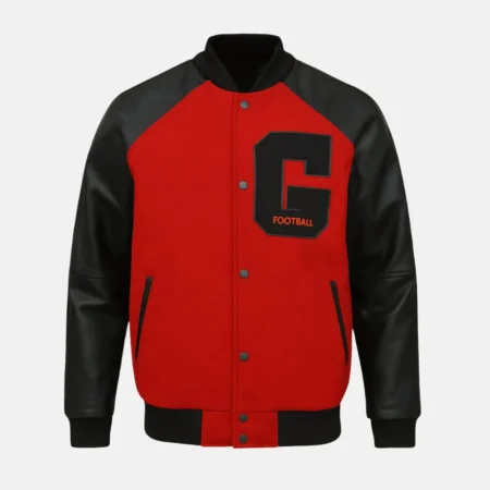 Georgia Red and Black Letterman Jacket