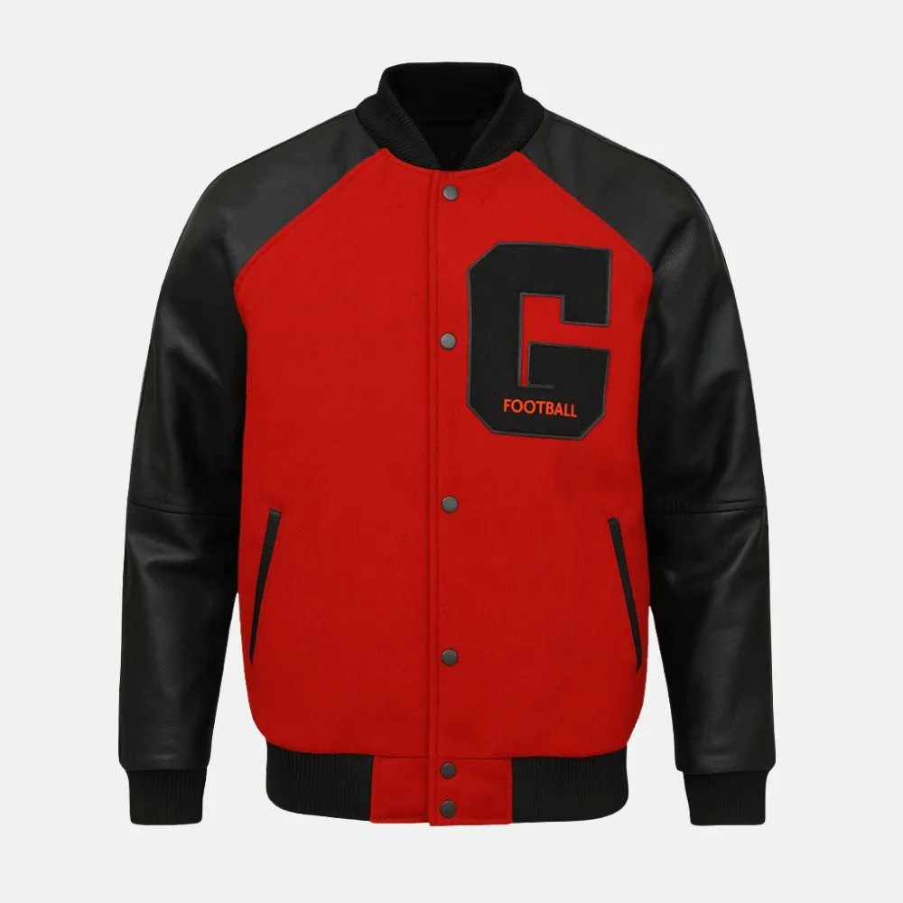 Georgia Red and Black Letterman Jacket
