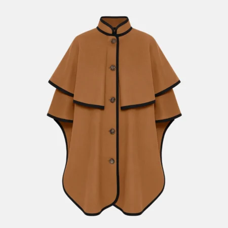 Emily In Paris Lily Collins Cape Coat