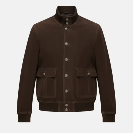 Laurent Lafitte Mens Suede Leather Jacket