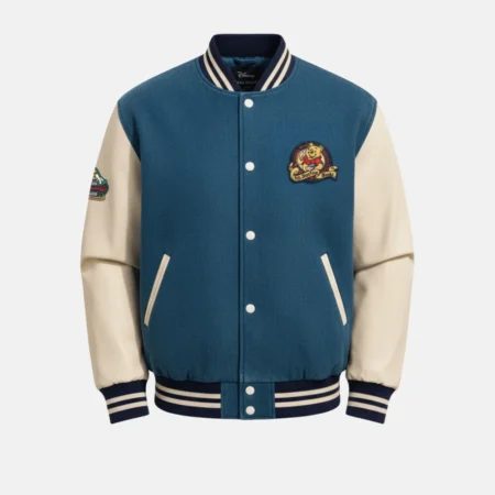 90s XXXTentacion Winnie The Pooh Varsity Jean Jacket