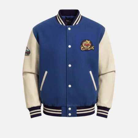 90s Xxxtentacion Winnie The Pooh Denim Varsity Jacket