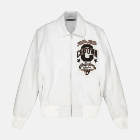 White Pelle Pelle Leather Jacket