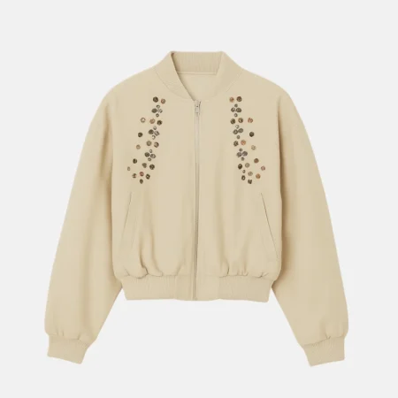 Euphoria Jules Vaughn Embellished Bomber Jacket