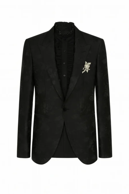 Euphoria Dominic Fike Black Floral Blazer