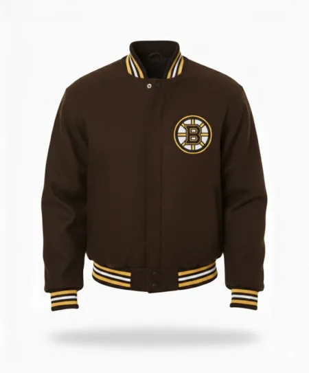 Boston Black Wool Bomber Jacket