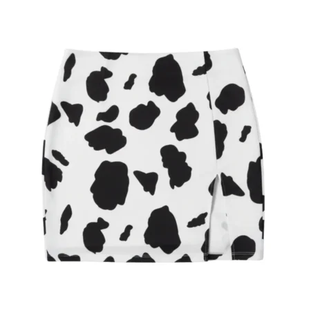 Euphoria Cassie Howard Cow Print Bodycon Wrap Mini Skirt