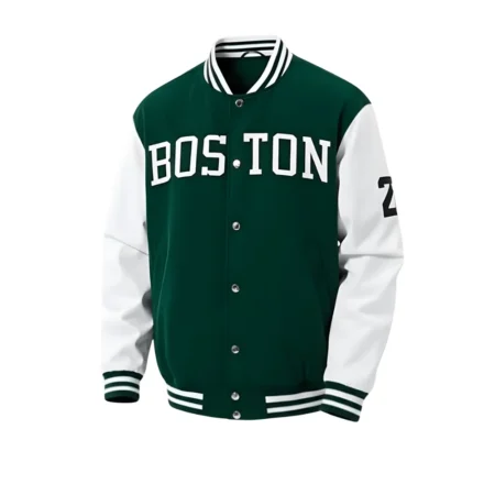 Celtics Bomber Jacket White And Green