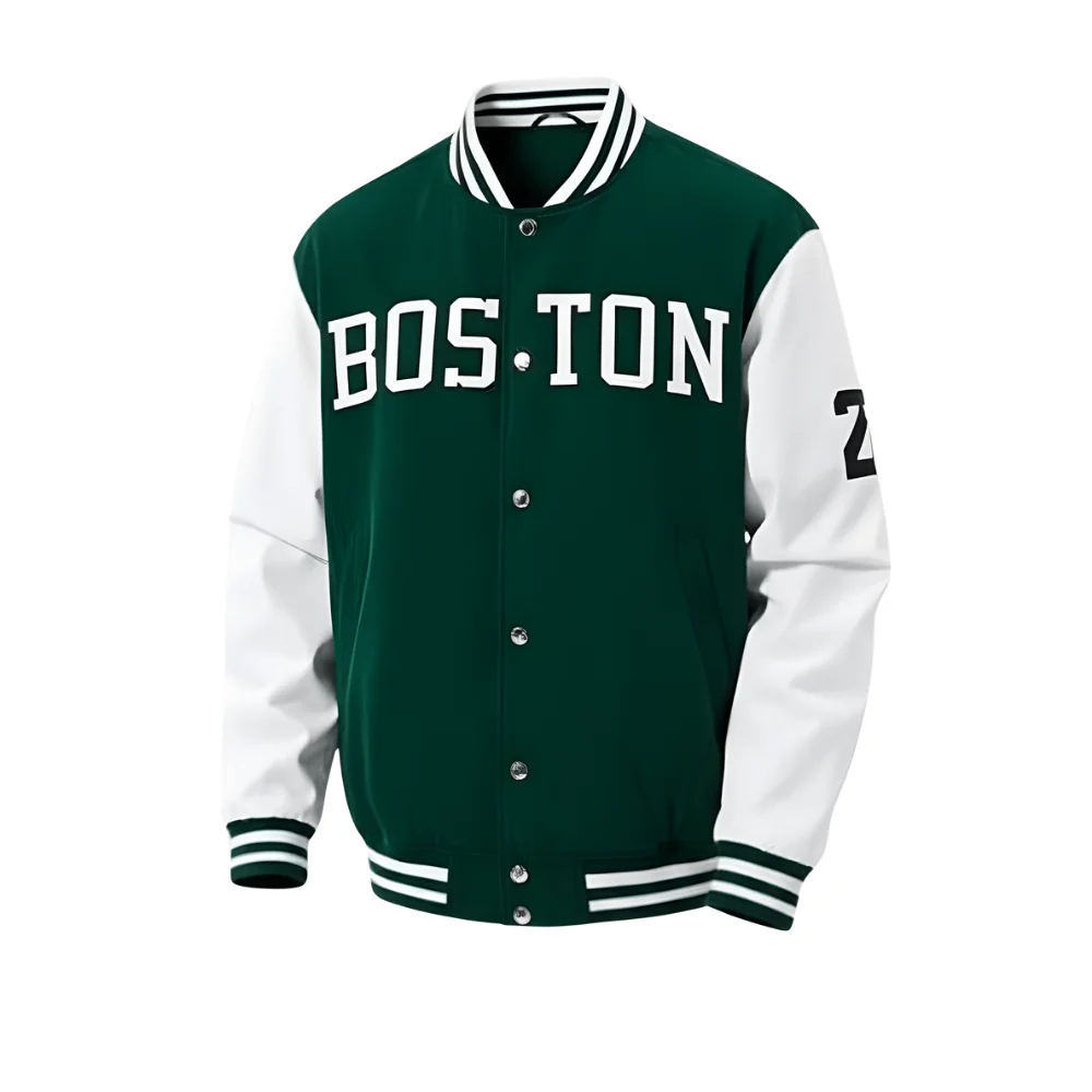 Celtics Bomber Jacket White And Green