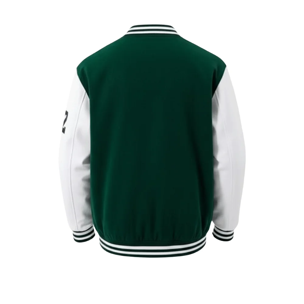 Celtics Bomber Jacket White And Green - Image 2