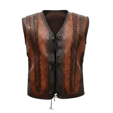 Dundee Crocodile Leather Vest
